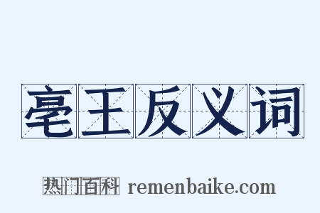 亳王反义词是什么意思的图片